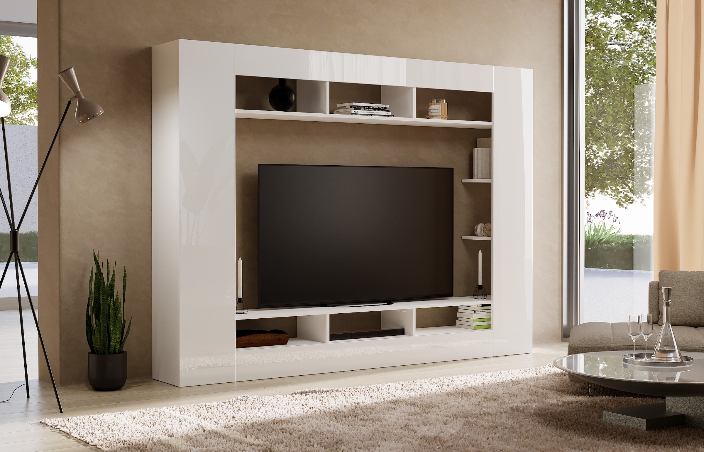 GOODproduct Wohnwand »SPEED, TV-Wand, hochglanz lackiert,ideal für TV-Geräte bis zu 65 Zoll« 1 Stk. tlg.