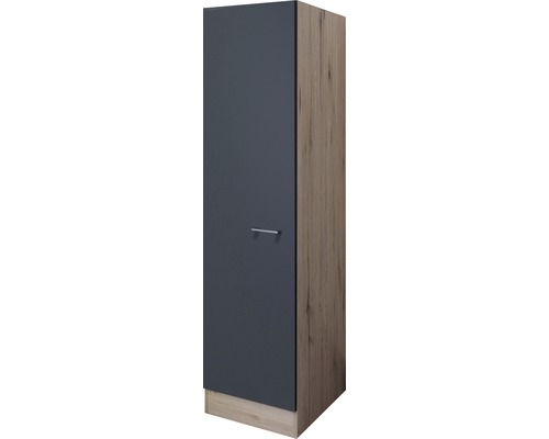 Flex Well Tiago voorraadkast BxDxH 50 x 57 x 200 cm basaltgrijs mat gedemonteerd scharnier omkeerbaar (links of rechts te monteren)