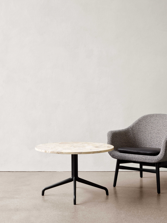 Audo Copenhagen Harbour Column salontafel Ø80 wit Estremoz marmer