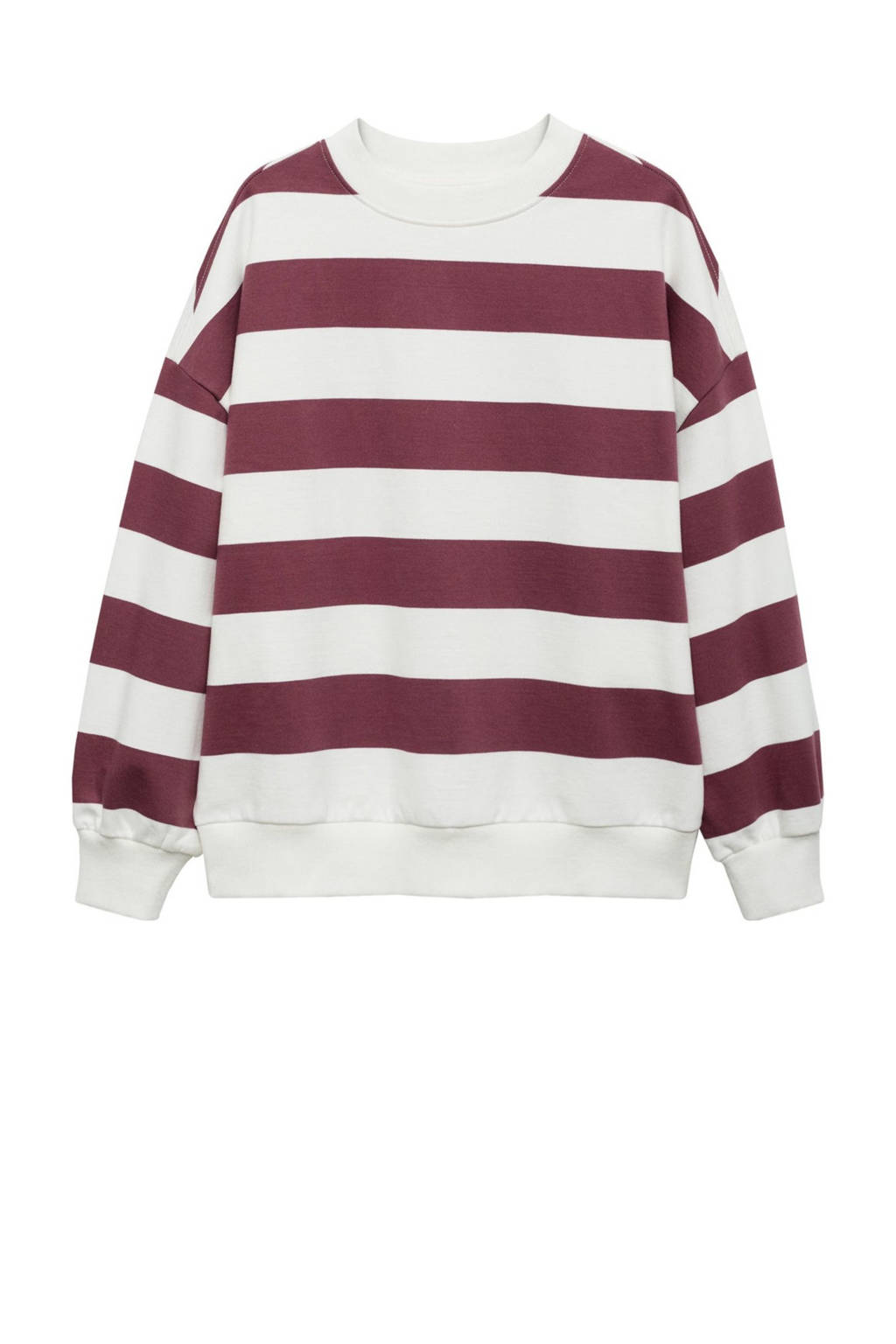 MANGO TEEN gestreepte sweater donkerrood