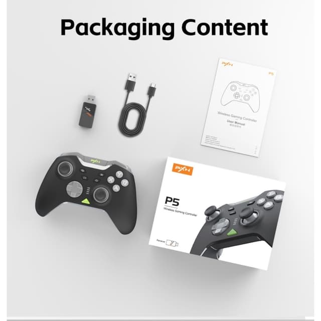 Bluetooth trådløs spilcontroller med modtager Kompatibel med Steam PC Android iOS Nintendo Switch