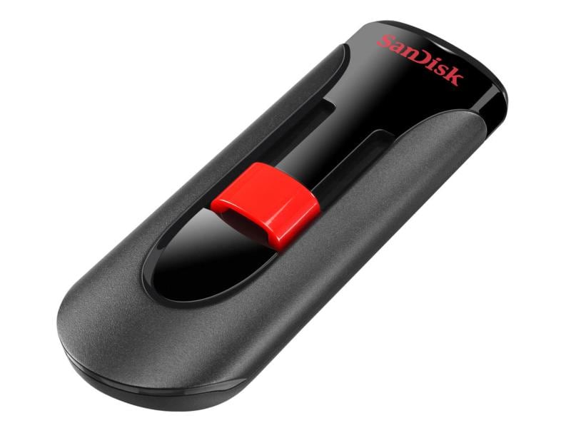 SanDisk USB-Stick Cruzer Glide USB2.0 32 GB USB-Stick mit 32 GB Speicherkapazität und 9 MB/s Lesegeschwindigkeit