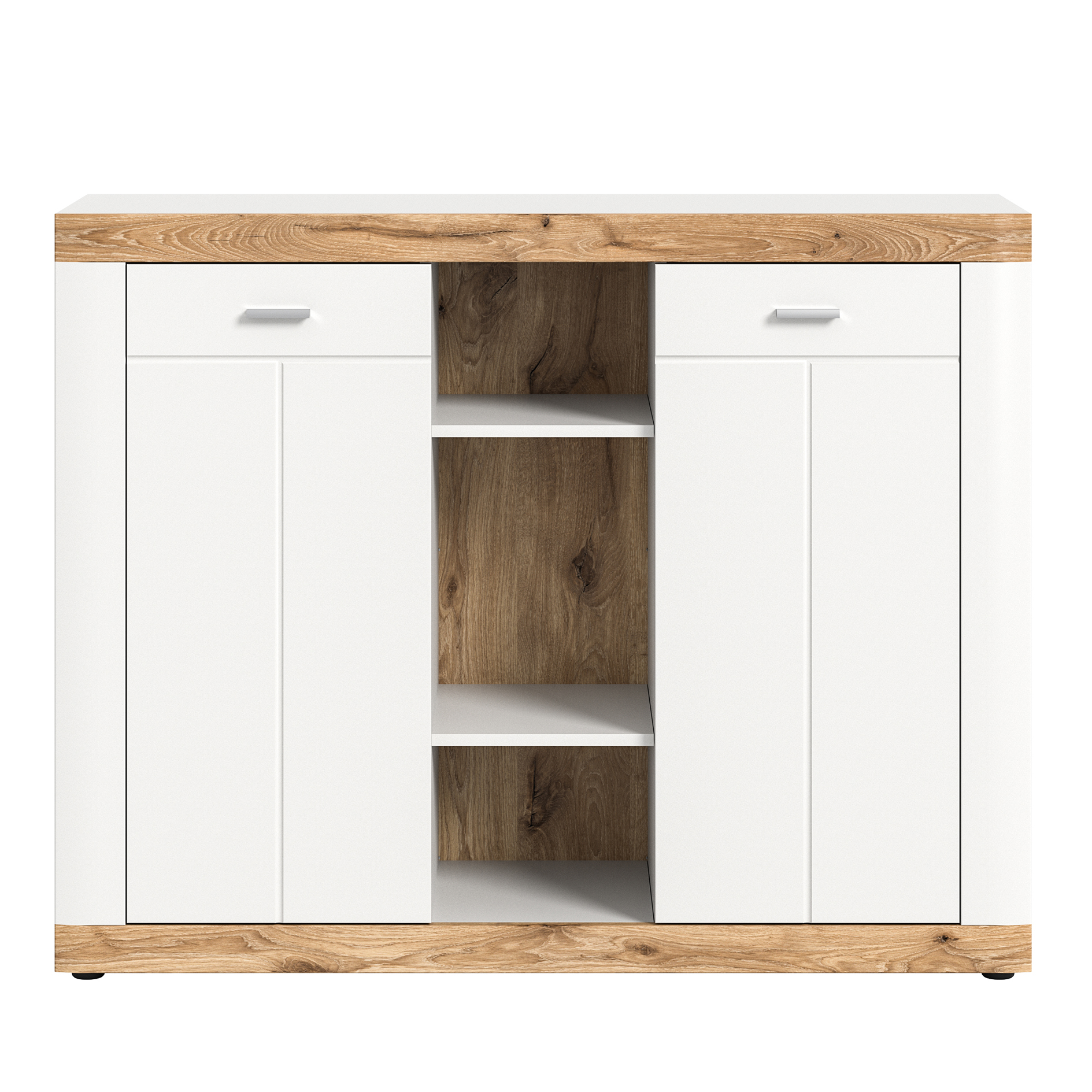Kommode LAREDO - weiß-Nox Oak - 104 cm