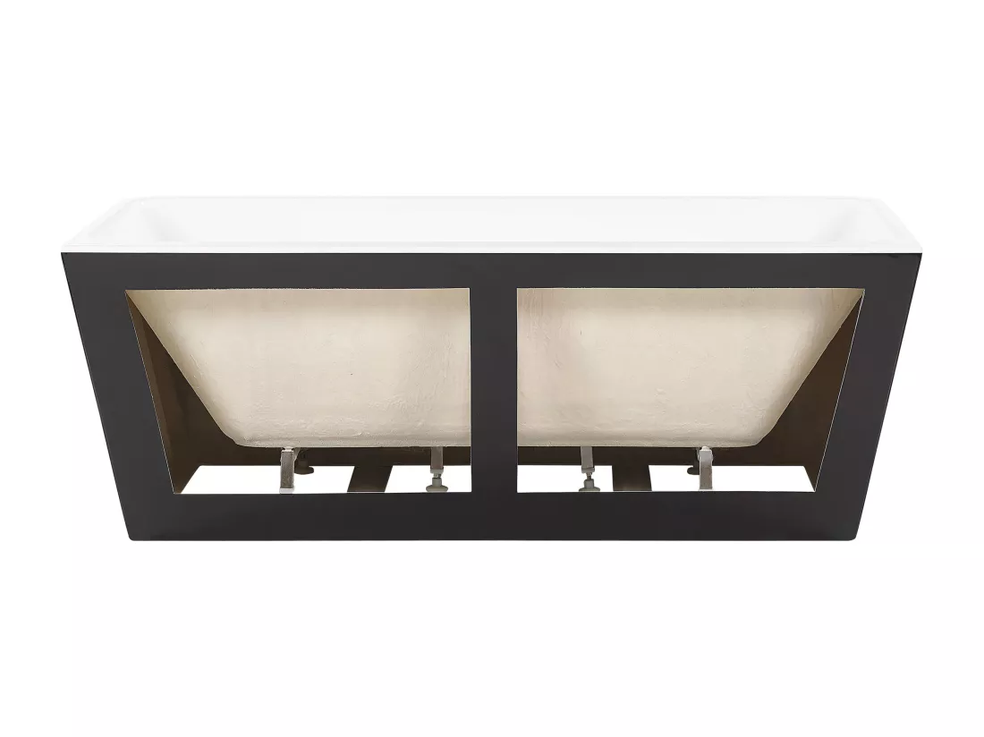 Baignoire semi-îlot noire 170 x 80 cm HASSEL