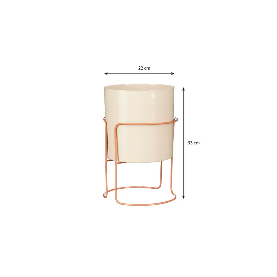 Mica Decorations Collins Bloempot op Standaard - H33 x Ø22 cm