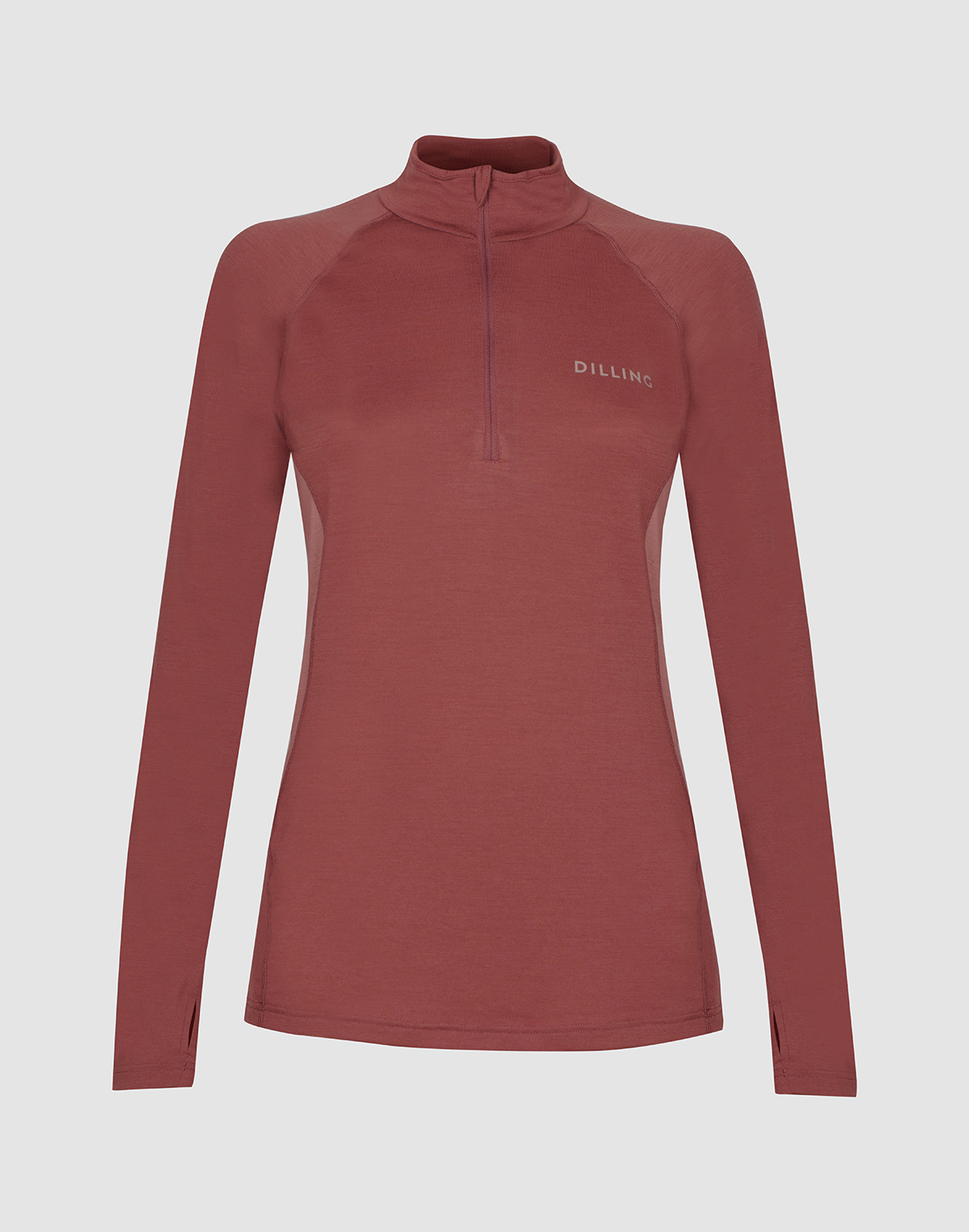 Shirt met halve rits van merinowol voor dames - Gratis