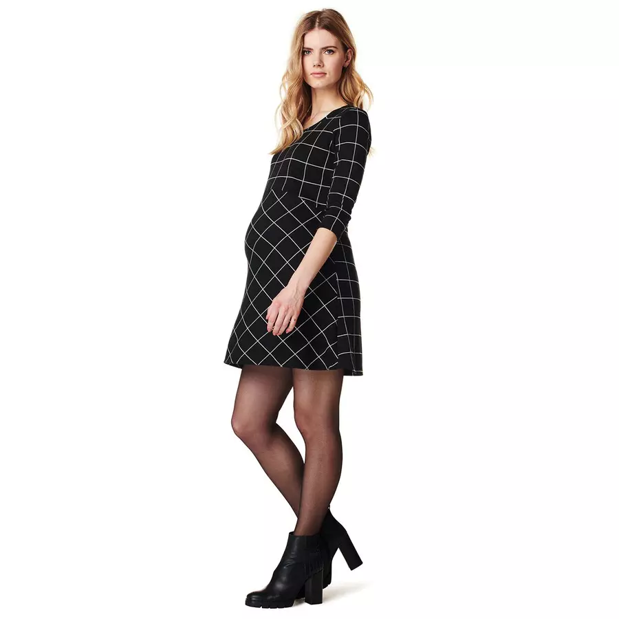 SUPERMOM Umstandskleid Easy Grid Black