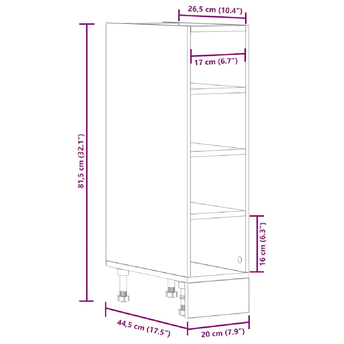 vidaXL Armoire de Plancher Blanc