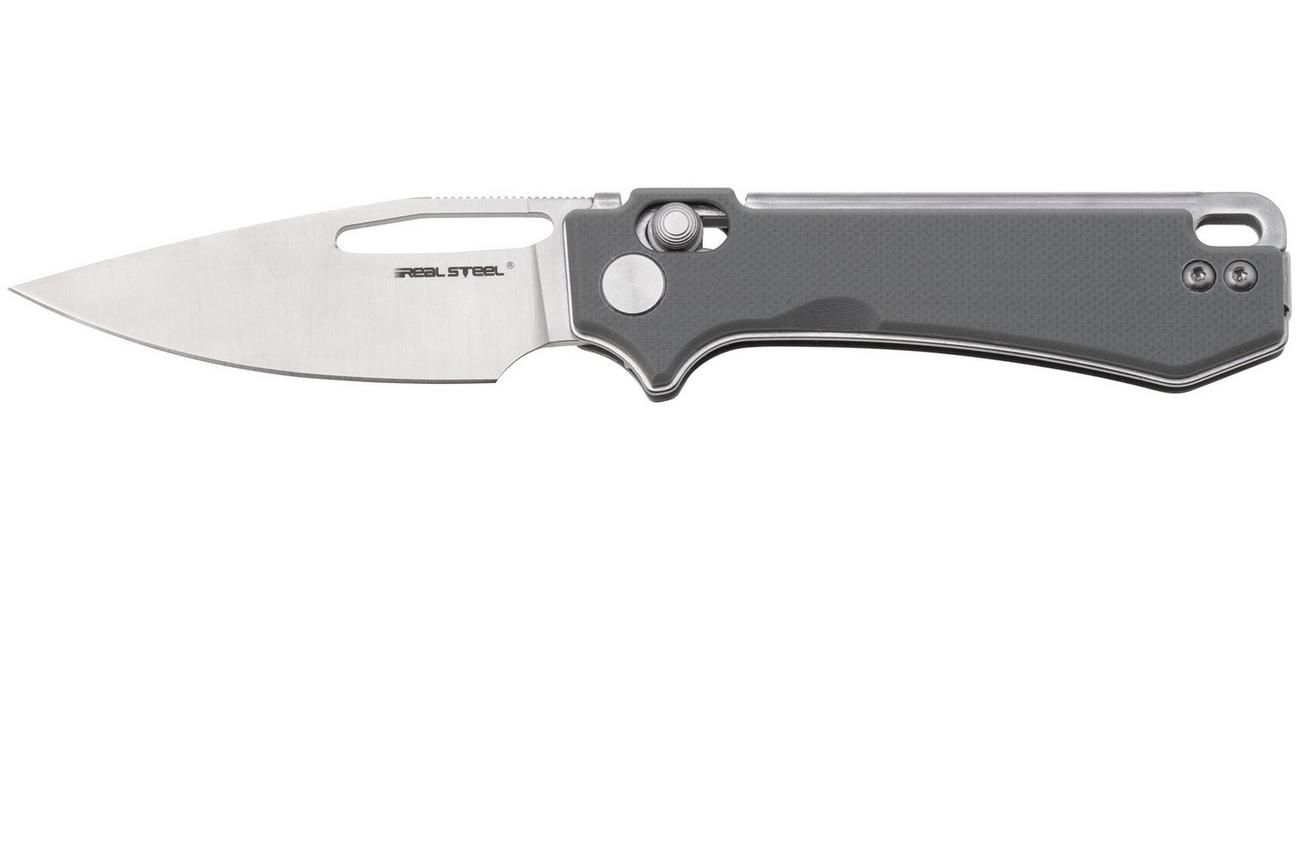 Real Steel Vis 8051HS Satin 12C27, Grey G10, zakmes, Jakub Wieczorkiewicz design