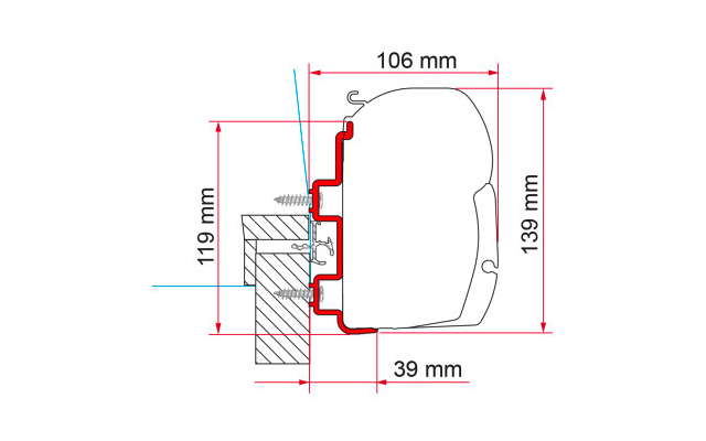 Fiamma F45 Markisenadapter für Hymer Exsis