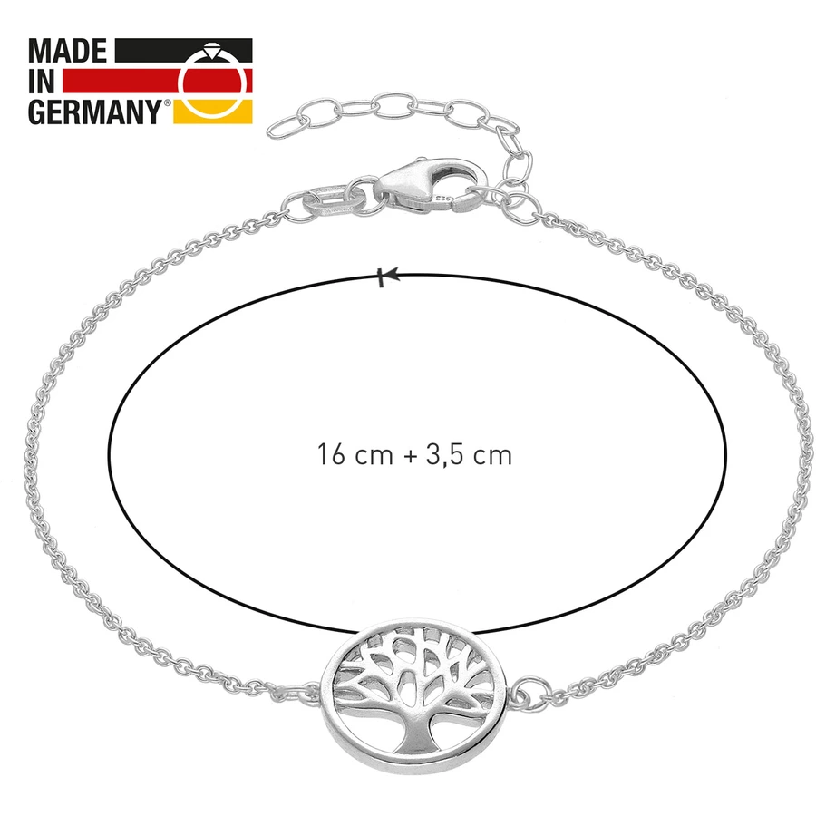 trendor Mädchen-Armband mit Lebensbaum 925 Silber silver