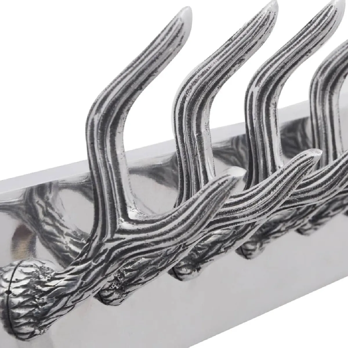 Decoshop26 Portemanteaux mural - Aluminium argenté