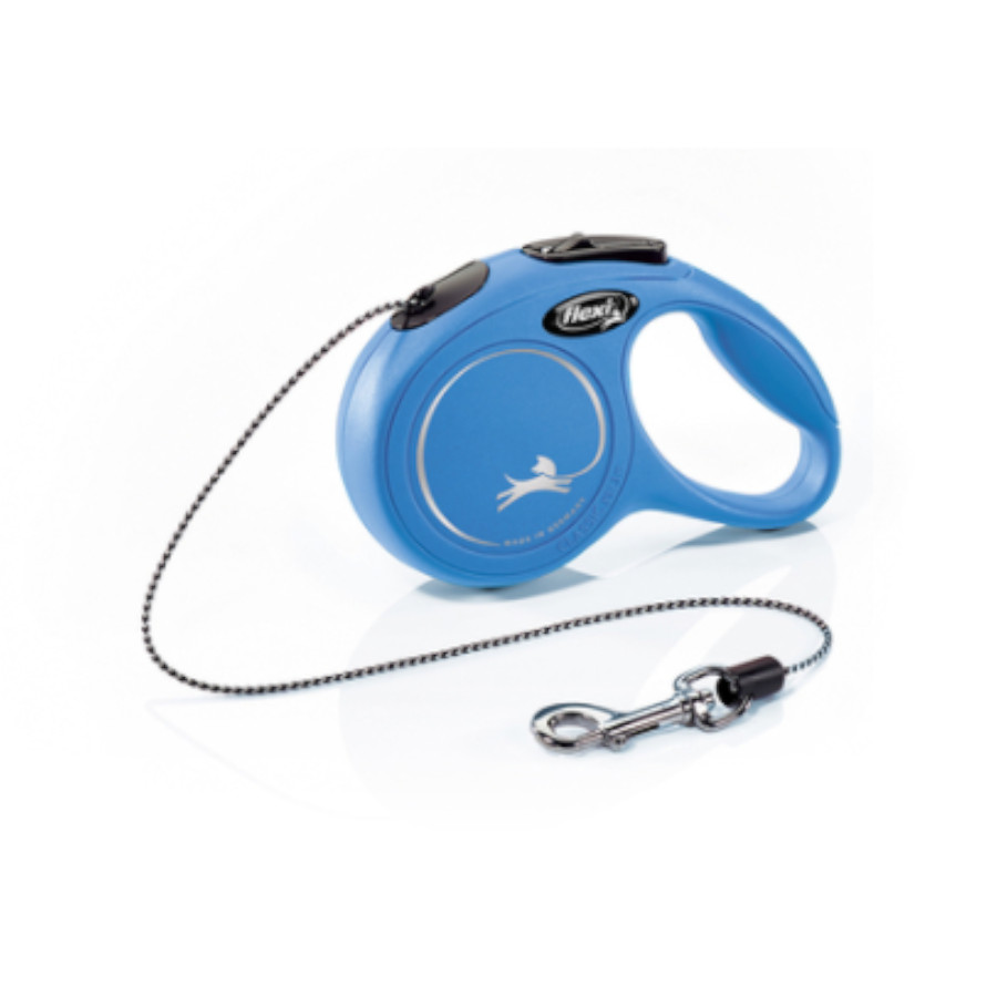 Guia extensível Flexi New Classic Azul para cães
