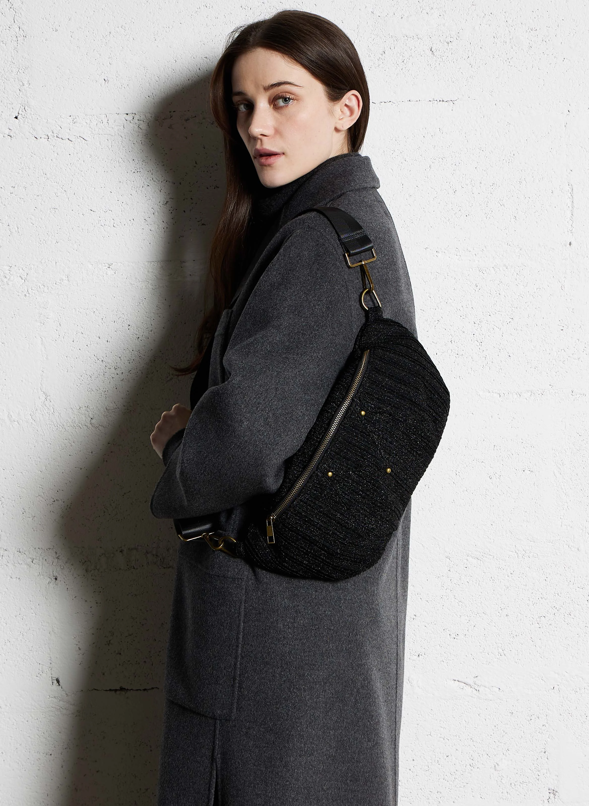 RONJA MILLA - Sac banane pailleté| Noir