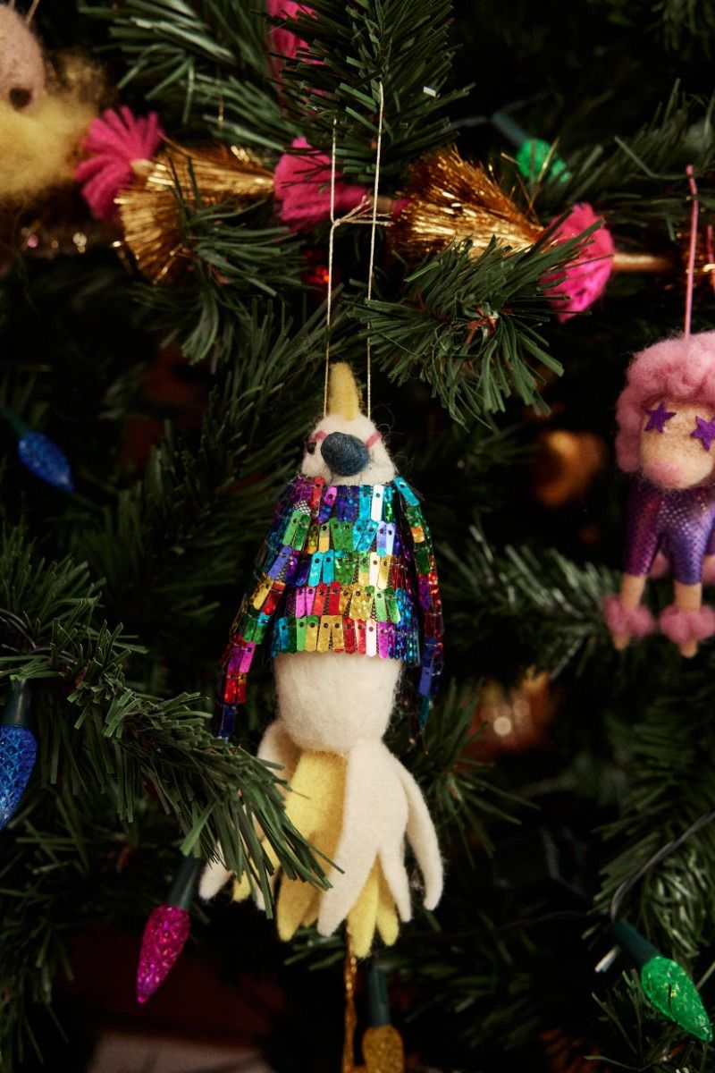 Suspension de Noël cacatoes disco Surprise Partie !