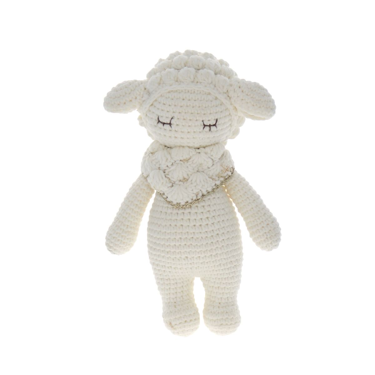 Mouton doré debout en crochet Frisette