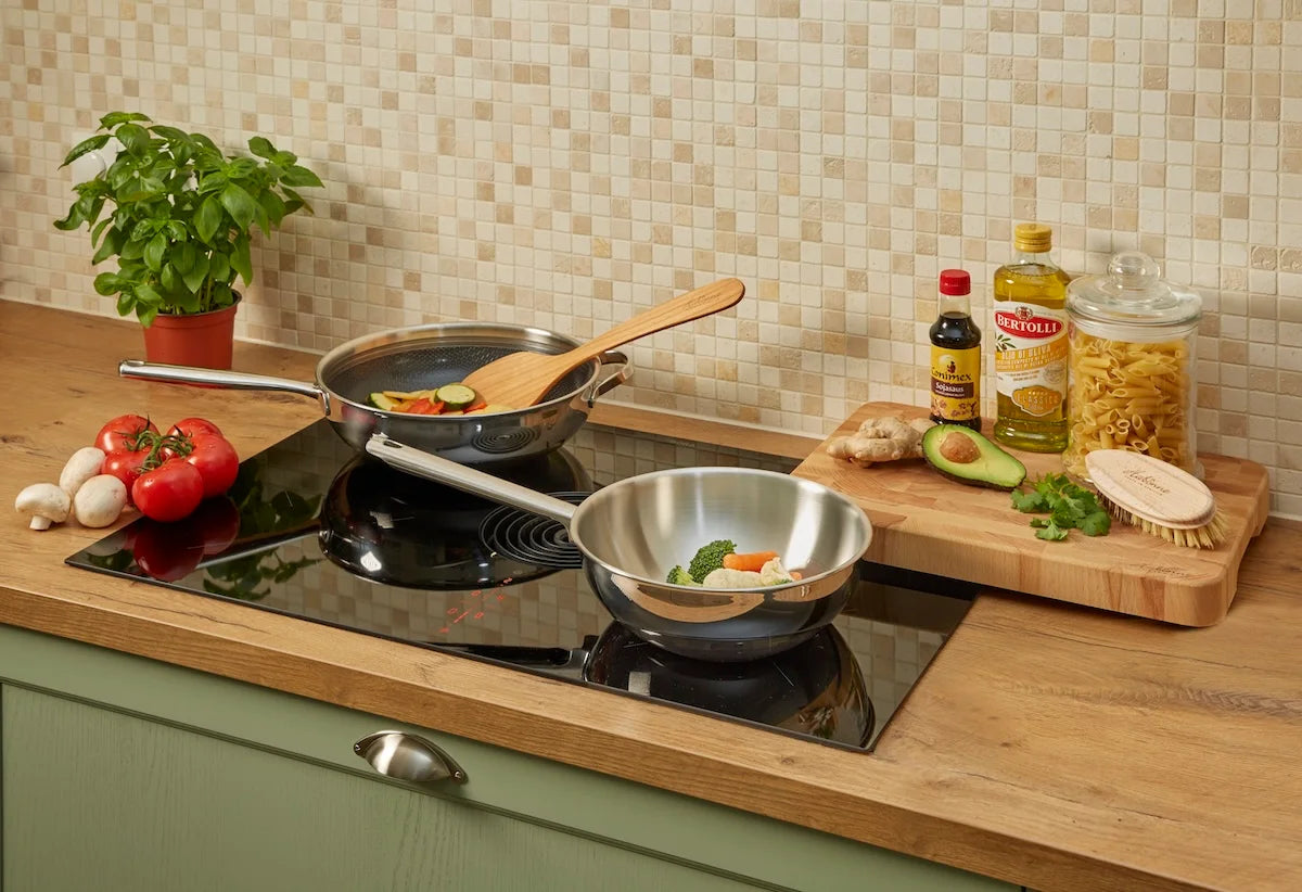 Habonne Hybrid Triply RVS Wokpan 28cm