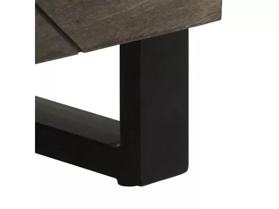 Buffet noir 60x33x75 cm bois massif de manguier