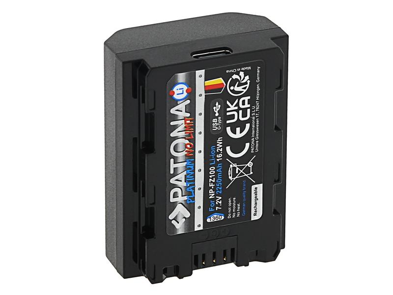 Patona Platinum Akku für Sony NP-FZ100 A7 III Platinum Batteriesatz für Sony