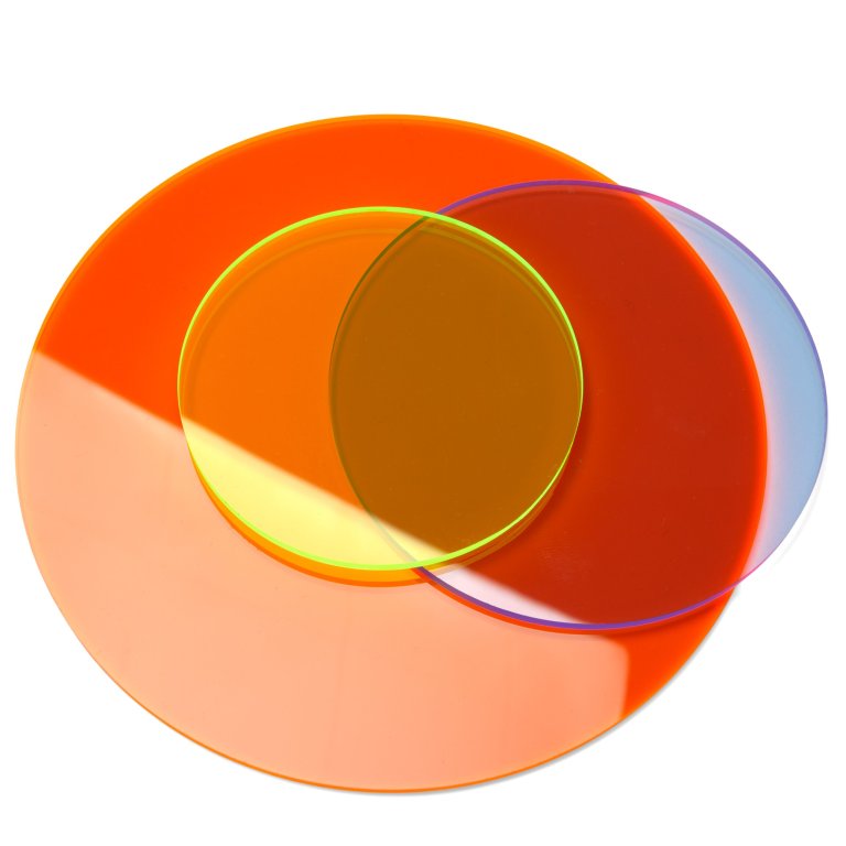Acrylglas GS Scheiben transparent, fluoreszierend
