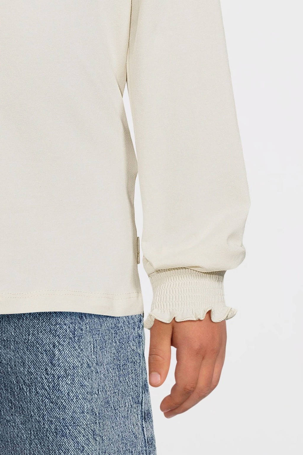 Moodstreet longsleeve Laure met printopdruk offwhite