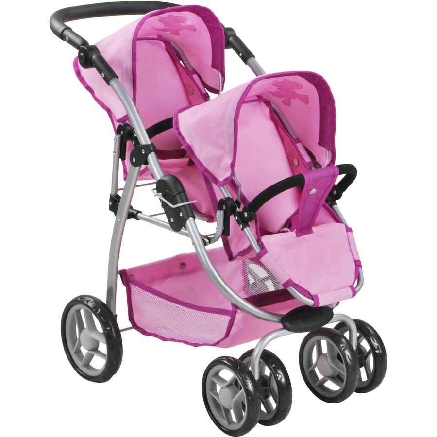 knorr toys® Zwillingspuppenwagen Milo - UMA. Das Einhorn rosa