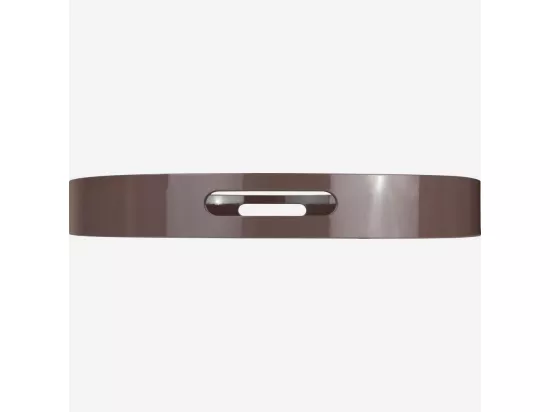 HABITAT - Plateau de service rond en bois laqué - 45 cm - Prune - Jacob