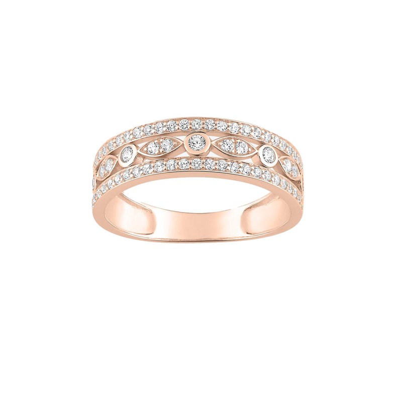Bague femme - Oxyde de zirconium - Or 18 Carats