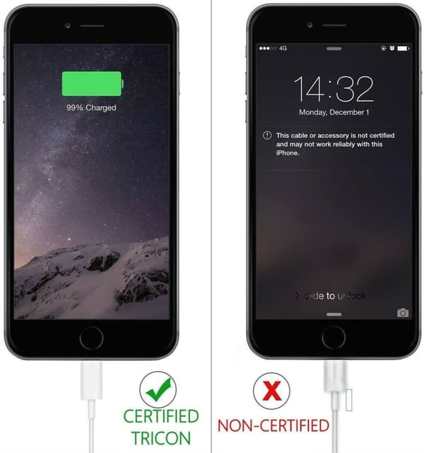 5X Lightning USB -kabel for Apple for iPhone, iPad 1m