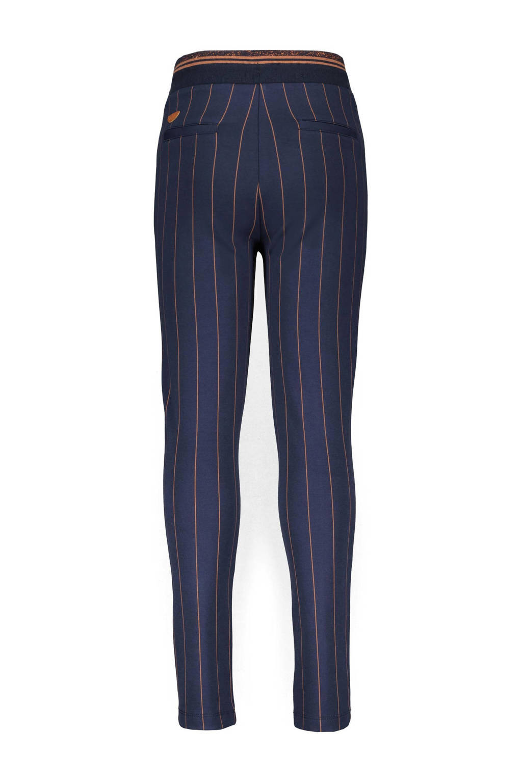 NONO gestreepte slim fit broek Secla blauw