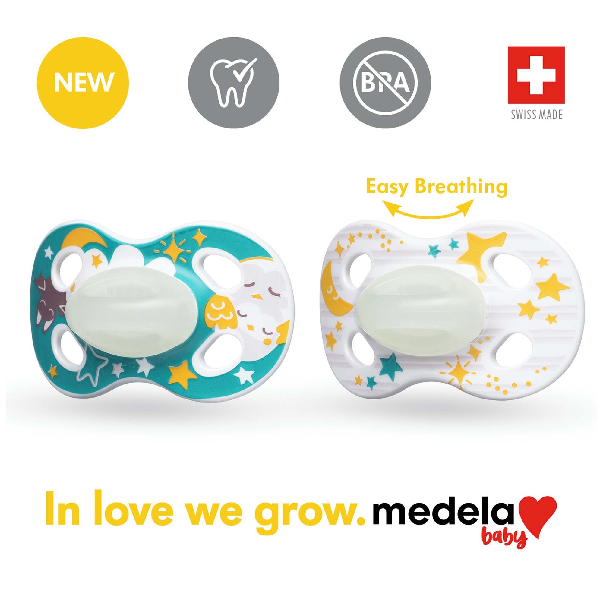 Medela Baby fopspeen Night 18+ duo wit - Prénatal