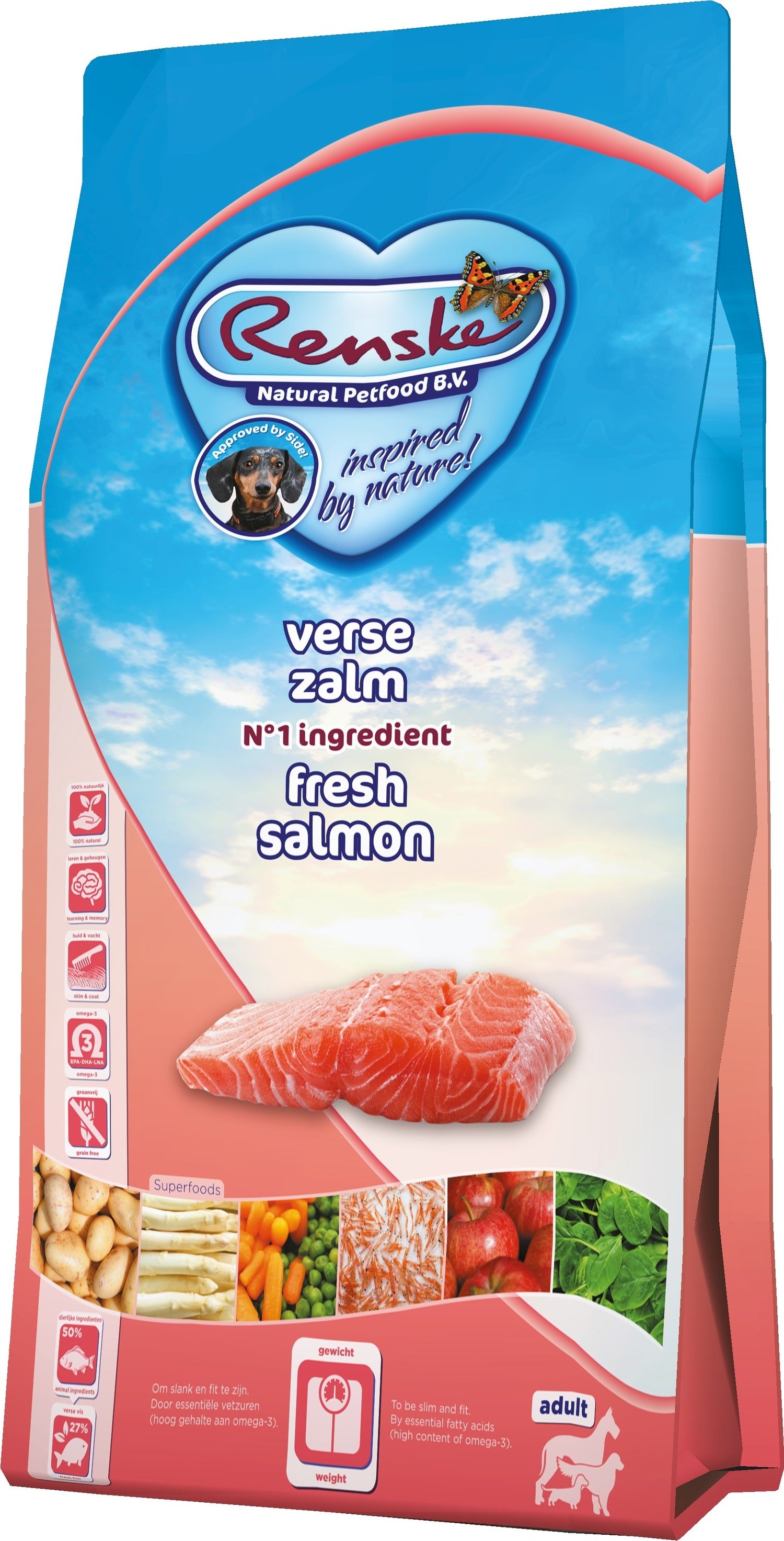 Renske Super Premium droogvoeding verse zalm graanvrij 12 kg
