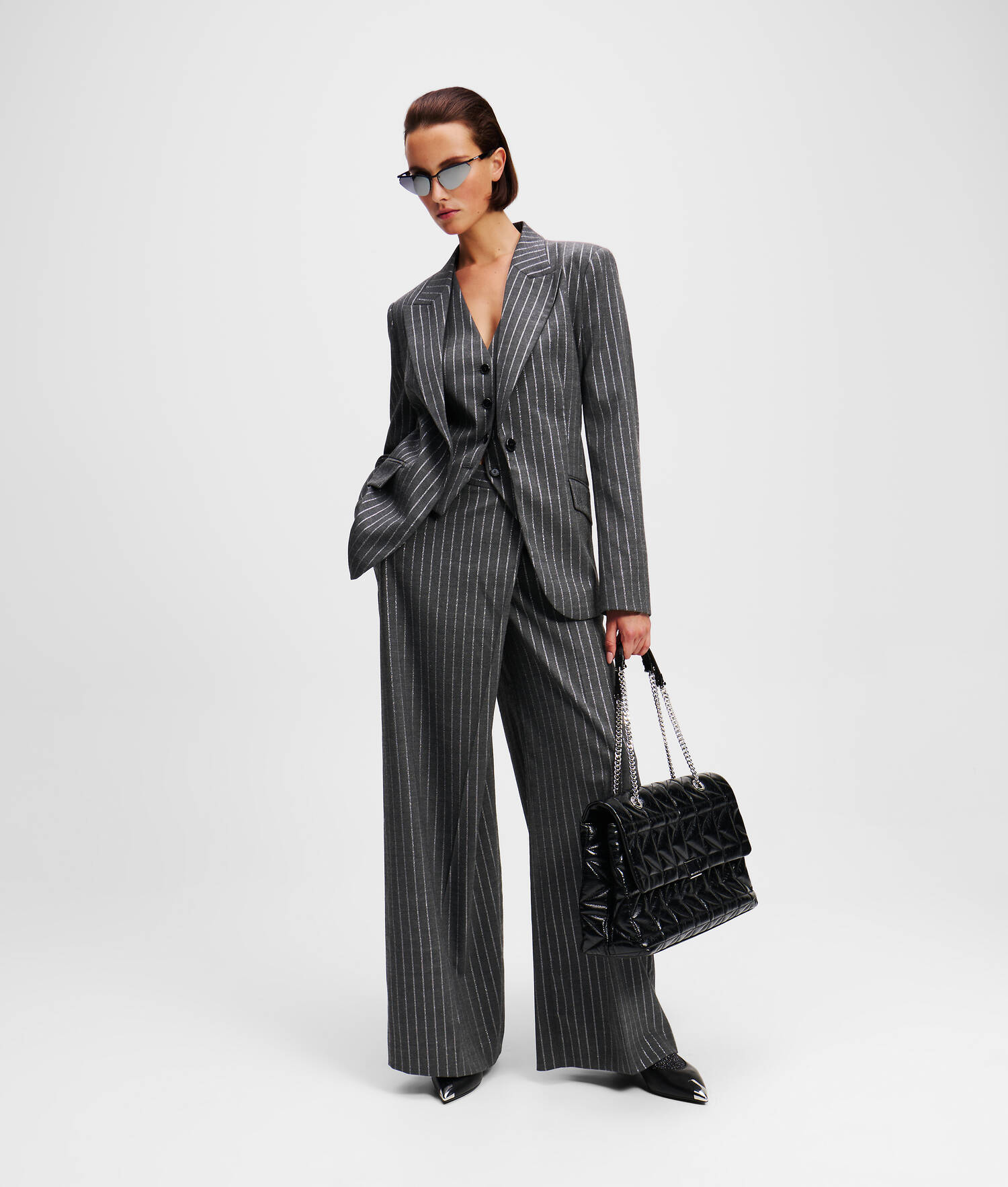 BLAZER À FINES RAYURES