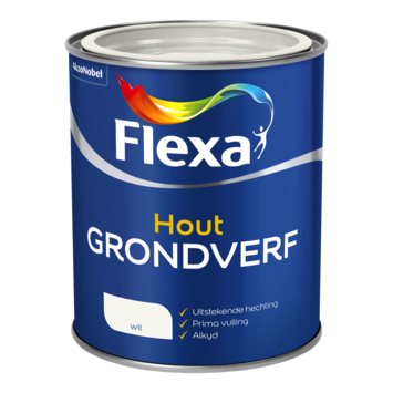 Flexa hout grondverf wit 750 ml