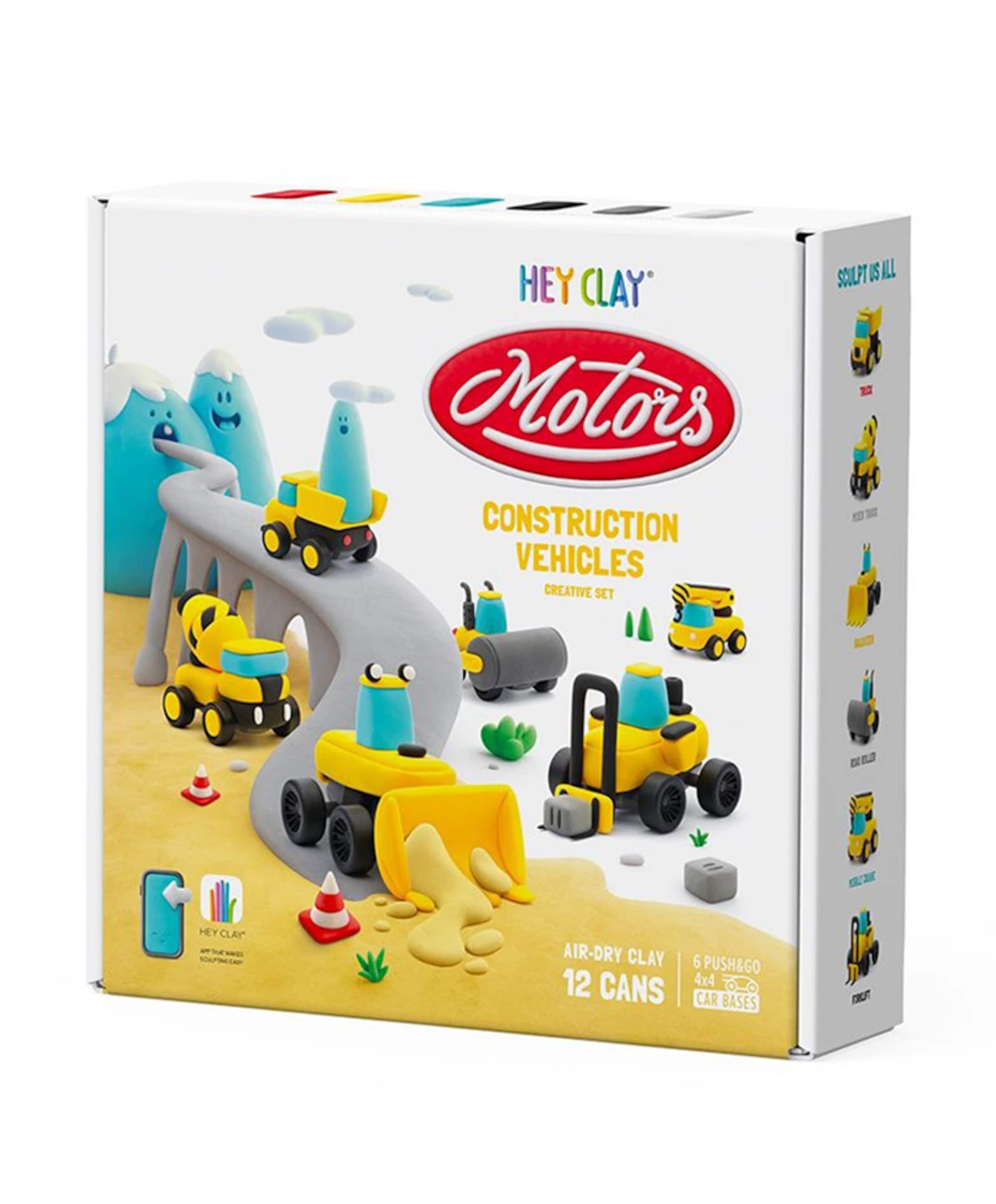 Hey Clay Construction Vehicles – 12 cans