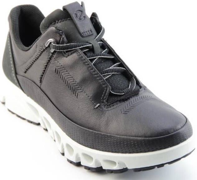 Ecco Multi-Vent comfort leren veterschoenen zwart