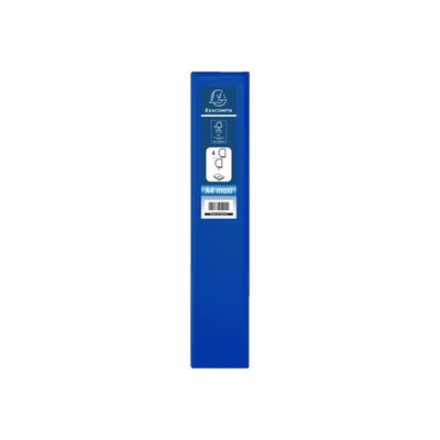 Exacompta Kreacover - Classeur à anneaux personnalisable - Dos 70 mm - A4 Maxi - bleu - 3 pochettes extérieures