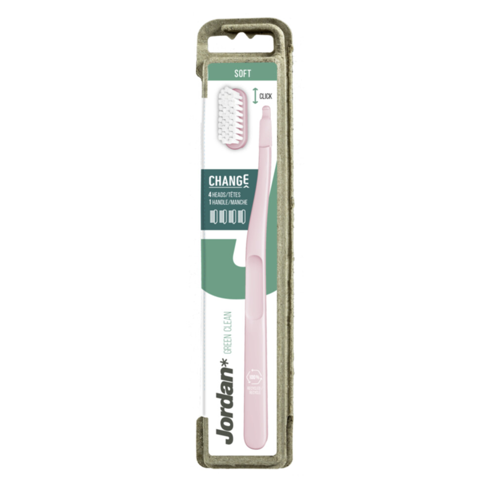Jordan Tandenborstel Green Clean Change Soft 4-pack1 set