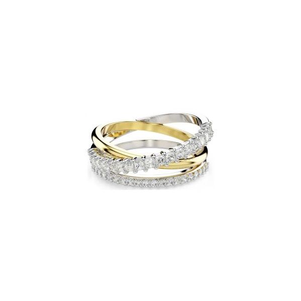 Swarovski Anel Hyperbola Branco Acabamento em Vários Metais 60