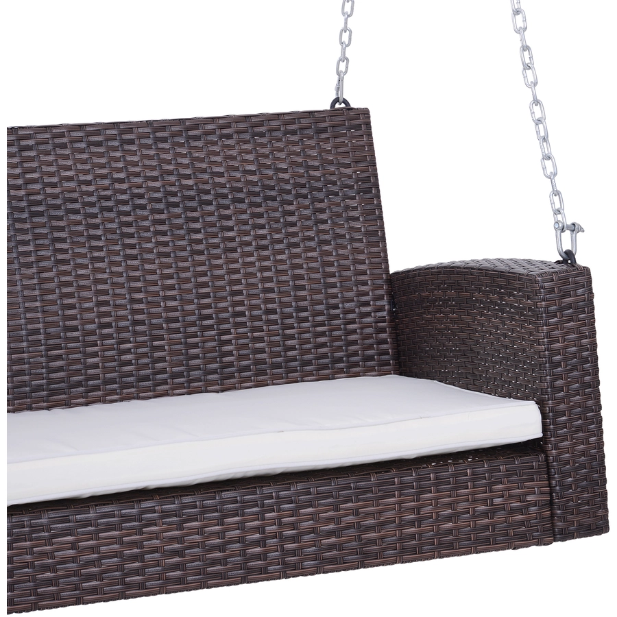 Outsunny 2-Sitzer Hollywoodschaukel braun, beige