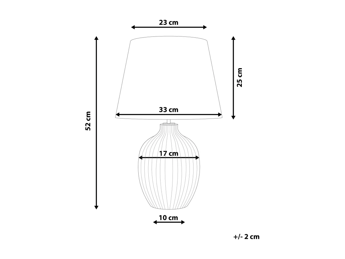 Lampe à poser FERGUS Céramique Gris