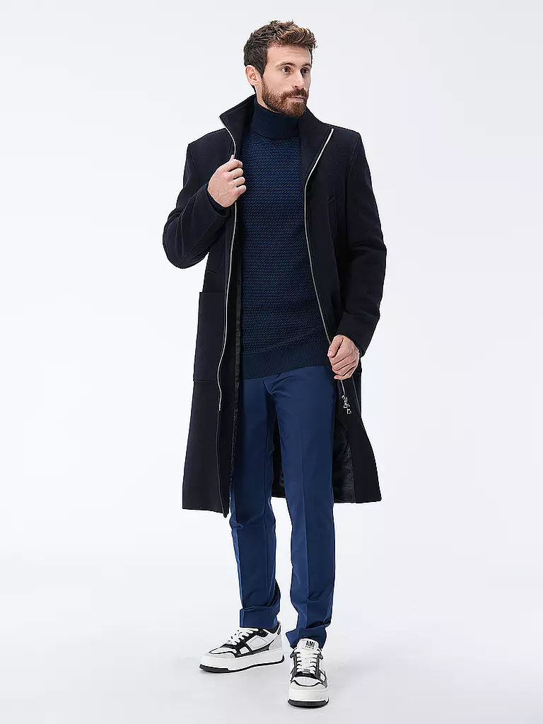 OFFICINE GENERALE Wollmantel PHILIP MOCKNECK dunkelblau