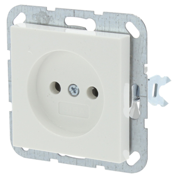 Gira ST55 inbouw enkel stopcontact wit