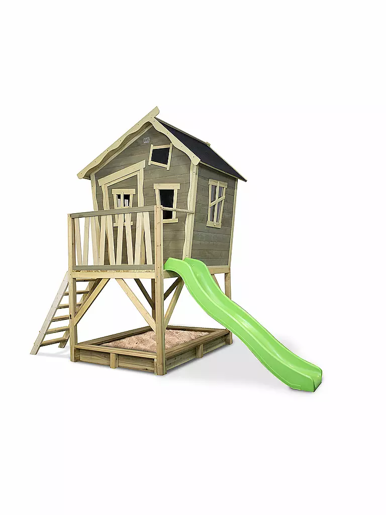 EXIT TOYS Crooky 500 Holzspielhaus - graubeige keine Farbe