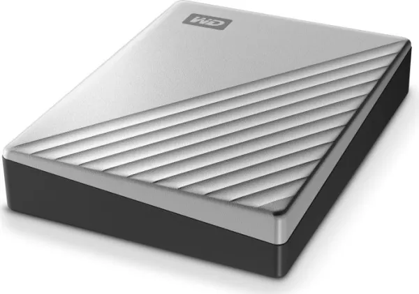 WD My Passport Ultra for Mac WDBPMV0040BSL - Harddisk - krypteret - 4 TB - ekstern (bærbar) - USB 3.0 (USB-C stikforbindelse) - 256-bit AES - sølv