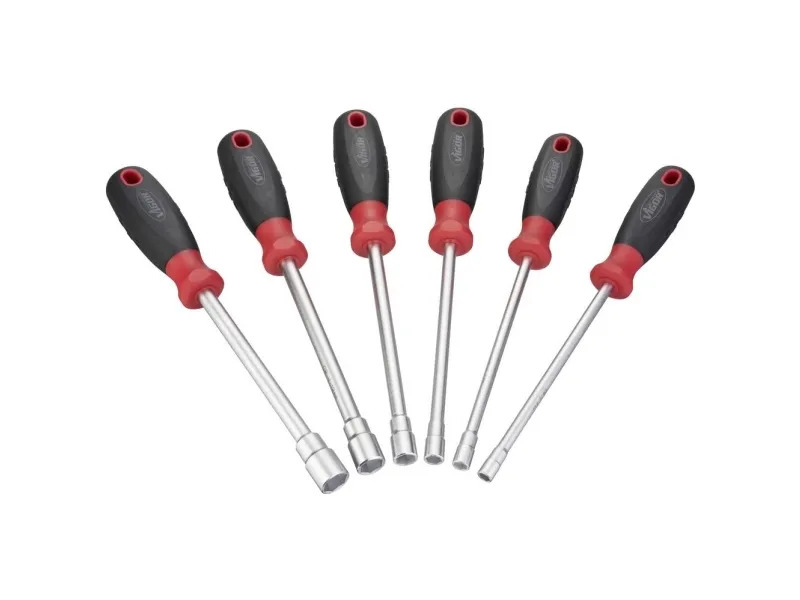 Vigor V4199, Sort, Rød, 6 stk, 6,7,8,10,12,13 mm