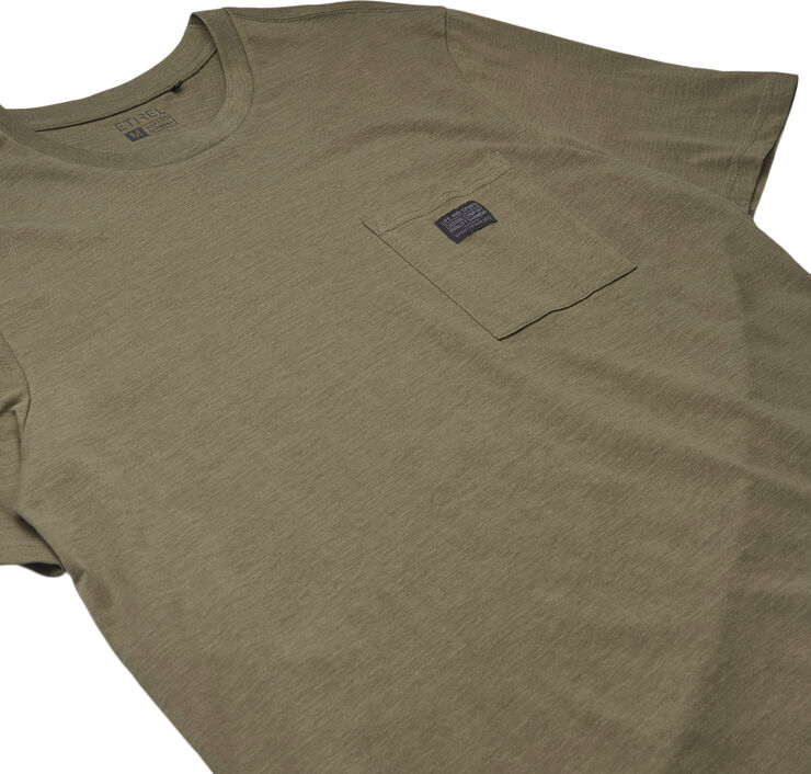 Etirel Solid Slub T-shirt Grøn