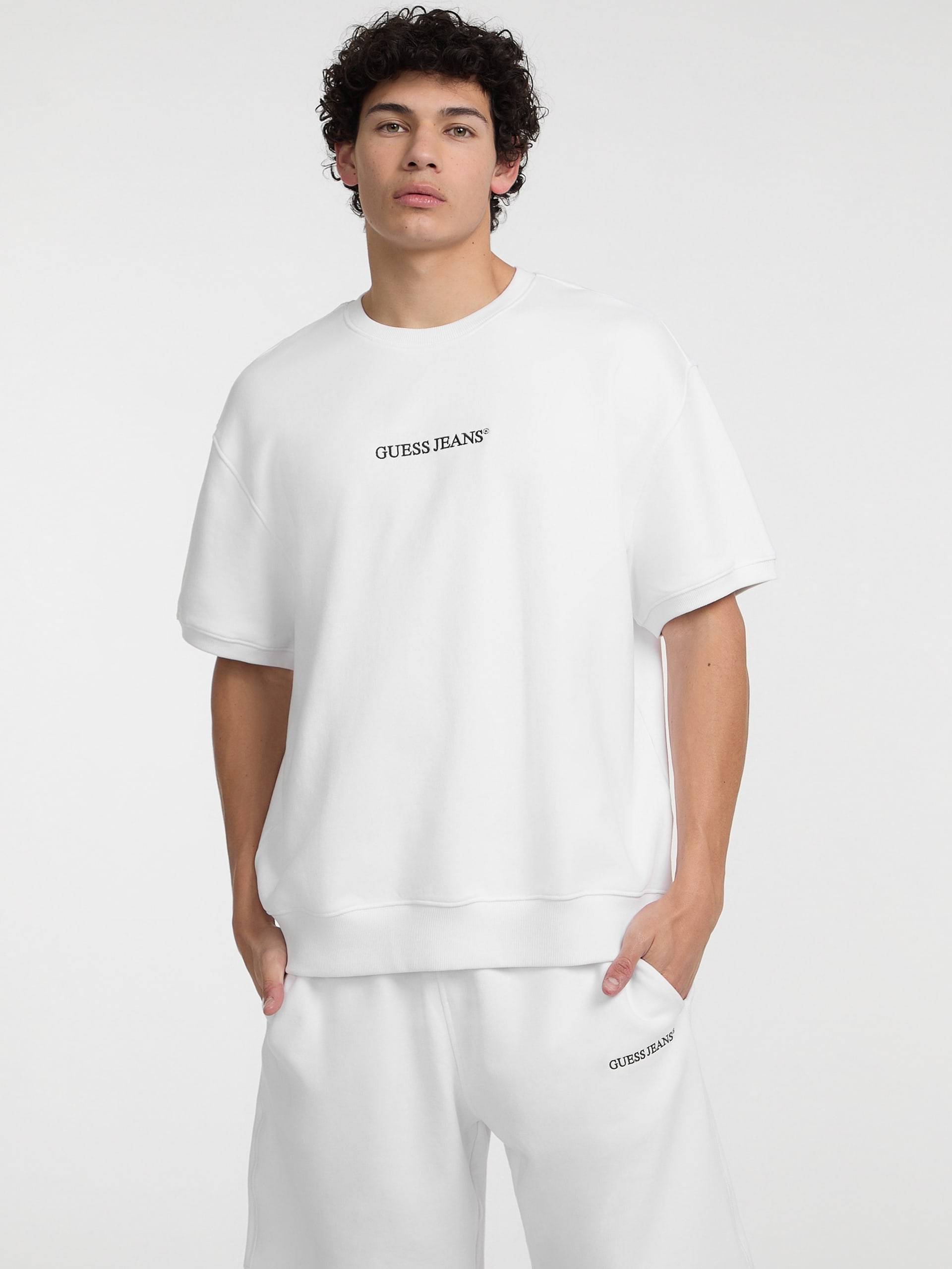 Camiseta de gola redonda com logo