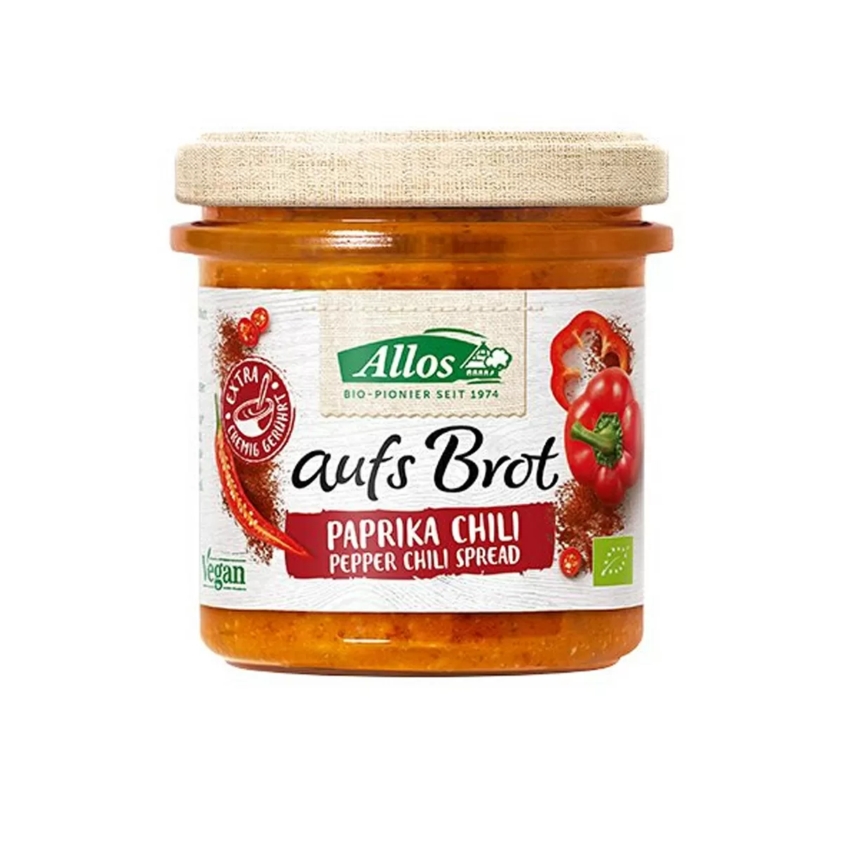Allos Smørepålæg Peberfrugt & Chili Ø - 140 g