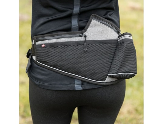 TRIXIE - Harnais de sécurité enfant Ceinture de jogging pour chien avec laisse gris et noir